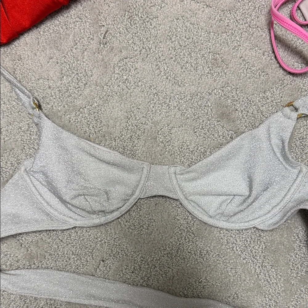 Monday Swimwear Honolulu Underwire Bikini Top in Silver